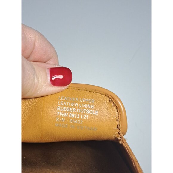 Tory Burch Charm Mules Clogs Womens Tan Leather Slip-On Gold Charm Size 7.5 - Picture 3 of 15